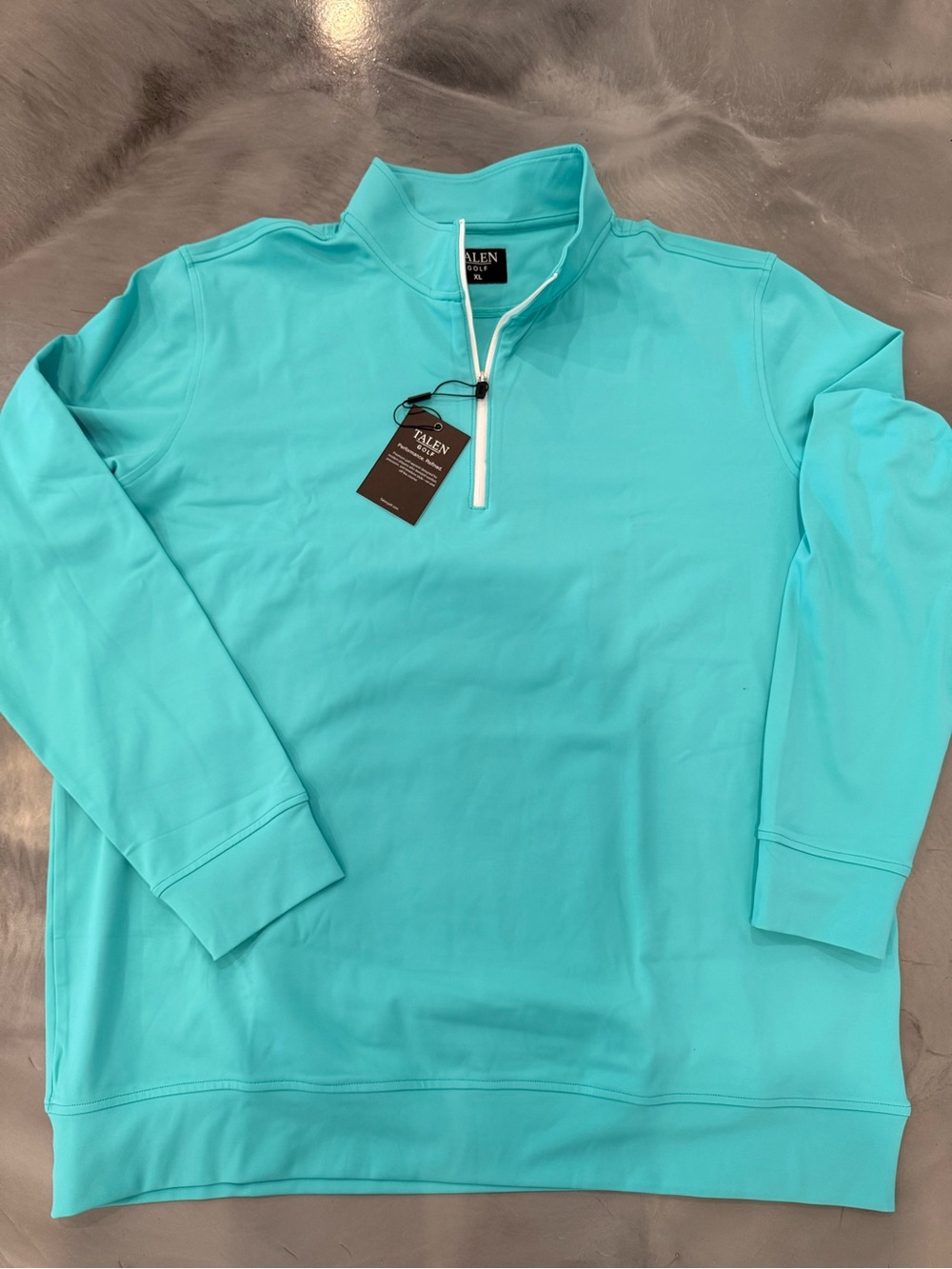 Men’s Teal Talen Golf Quarter-Zip Pullover Shirt